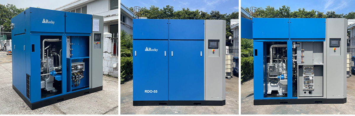 dry oil free screw compressor