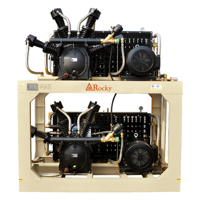 40 Bar High Pressure Piston Oil -Free Food And Beverage Air Booster Compressor