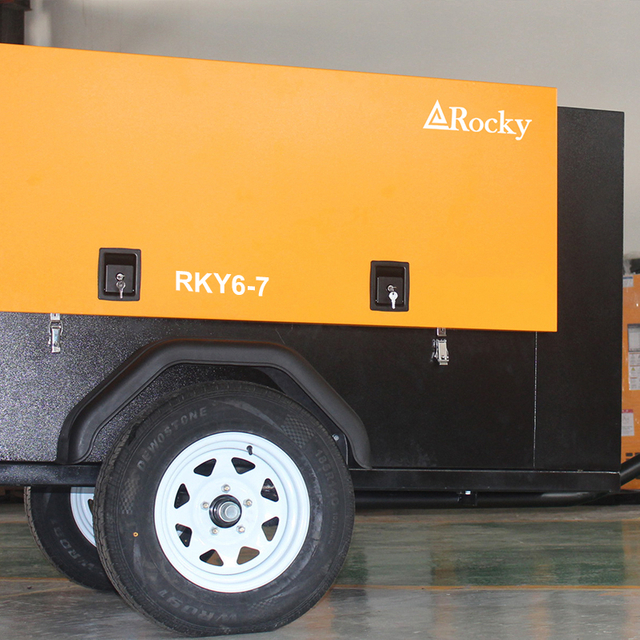Rocky Single-stage Portable Diesel Driven Screw Air Compressors 