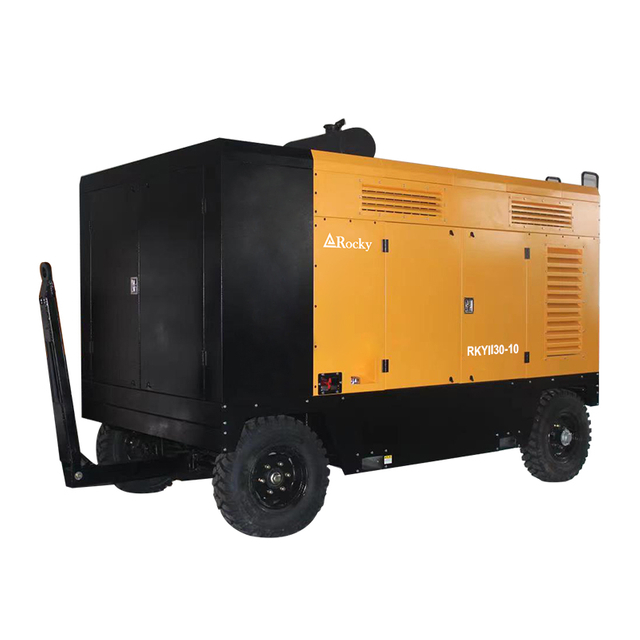 Rocky Two-stage Portable Diesel Driven Screw Air Compressors