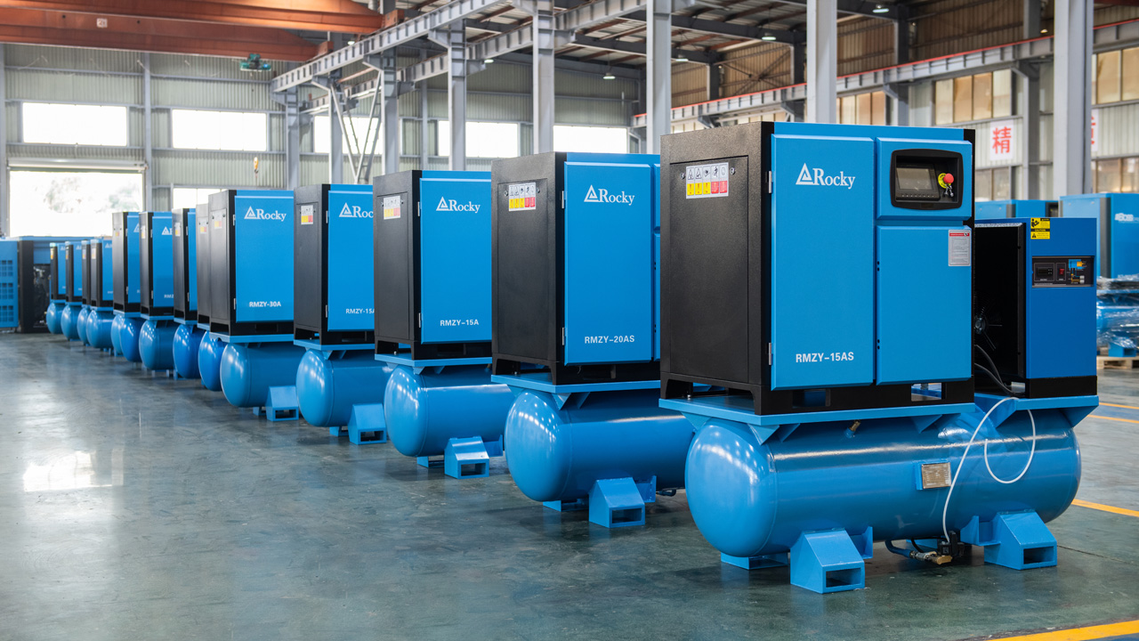 Laser cutting high pressure screw air compressor