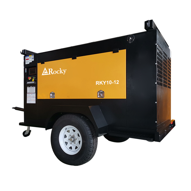Mobile diesel-powered air compressor Industrial diesel air compressor 