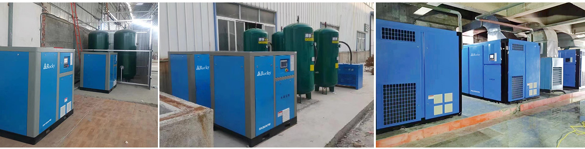 ARocky 37kW PM VSD screw air compressor installed at a metal processing factory in Indonesia