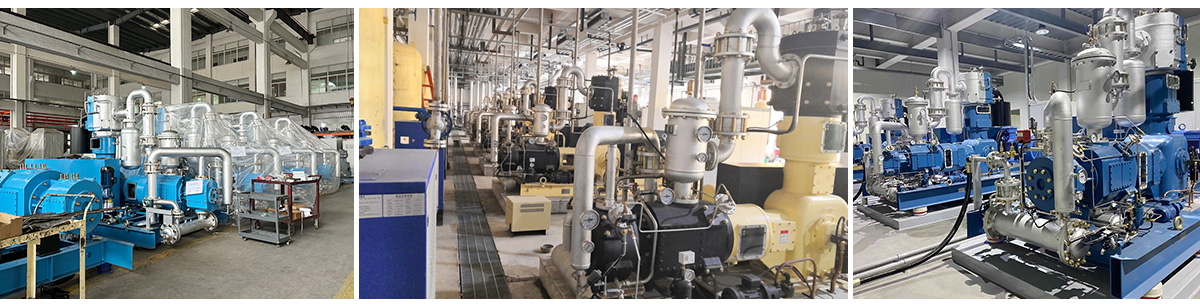 Oil-free piston air compressors in industrial facilities