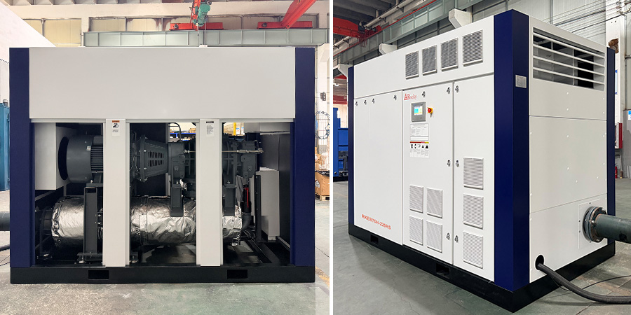 Oil free screw blower