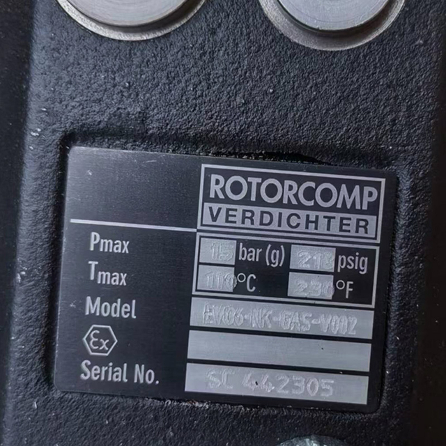 Skru Rotorcomp Asal 15~37kW Airend EVO6-NK-Gas V002